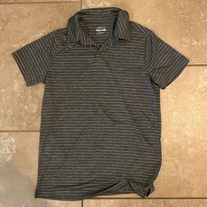 Striped Golf Polo Gray - Boys Size Large
